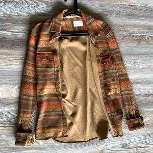 Aztec pattern over shirt